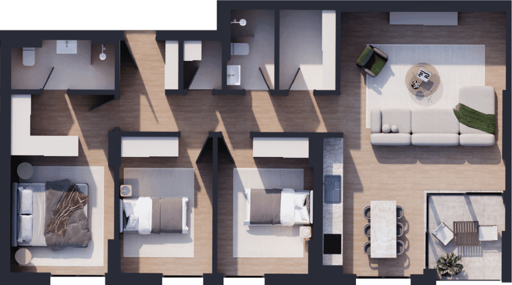 Apartament 3+1 në Residio 11, Hyrja D – 117.3 m² 4