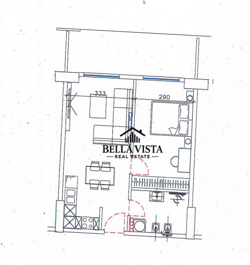 APARTAMENT 1+1 PËR SHITJE NË PRISHTINA TOWER, SHËNGJIN 2