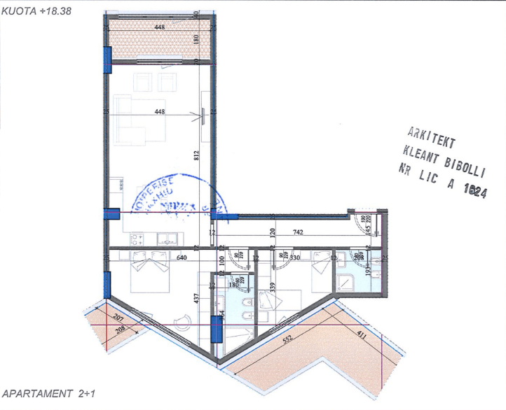 APARTAMENT 2+1+2 TE COLONNADE REZIDENCE 1