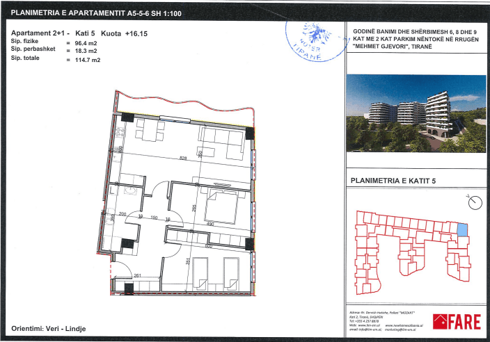 APARTAMENT 2+1 PËR SHITJE – KOMPLEKSI ALUNA, PASKUQAN, TIRANË 2