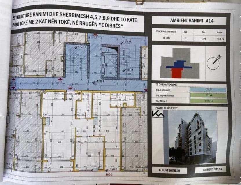Shitet Apartament 2+1 3