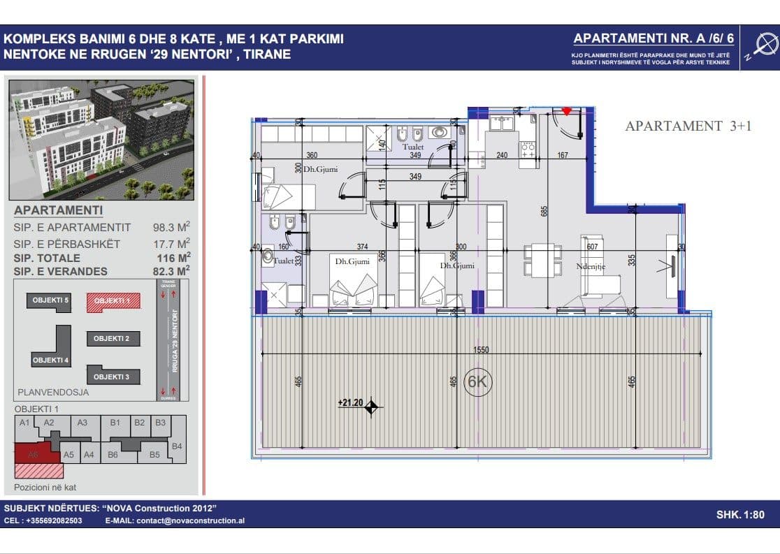Apartment for sale in Tiranë 3