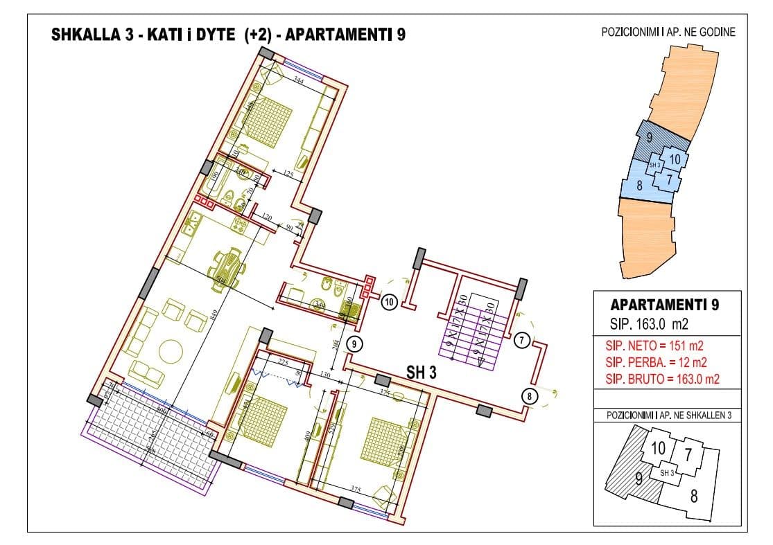 Apartment for sale in Tiranë 3