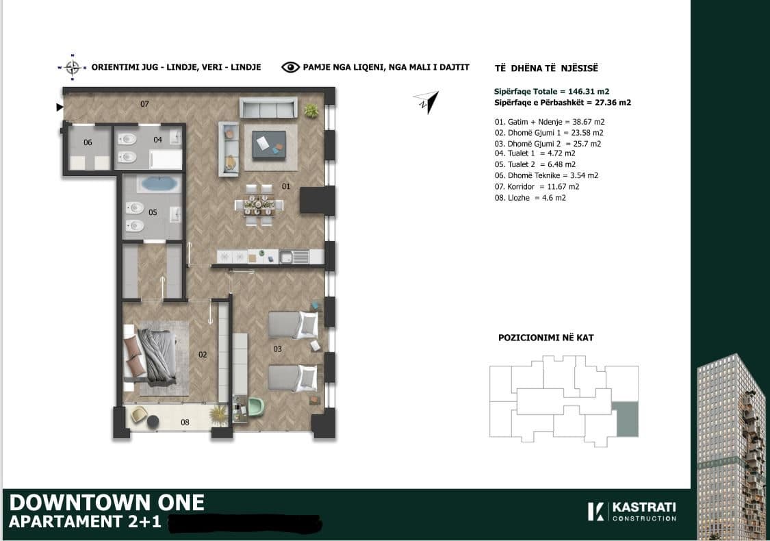 Apartment for sale in Tiranë 3