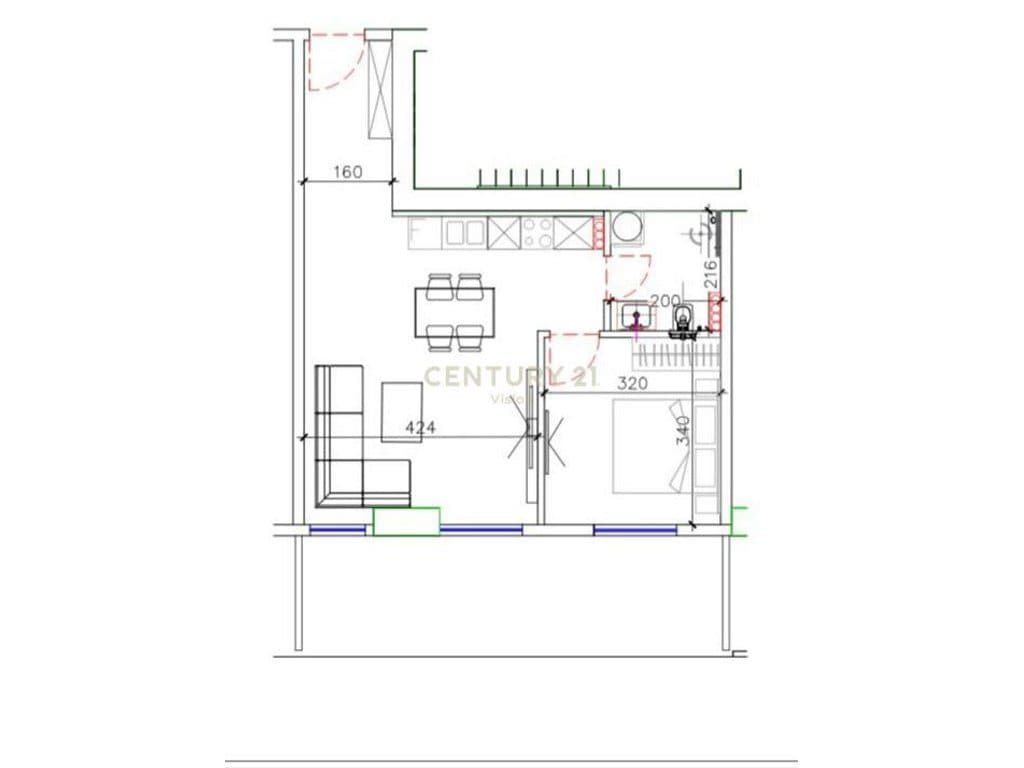 Apartment 1+1 For Sale "Prishtina Tower", in Shëngjin - 82.58 m² 2
