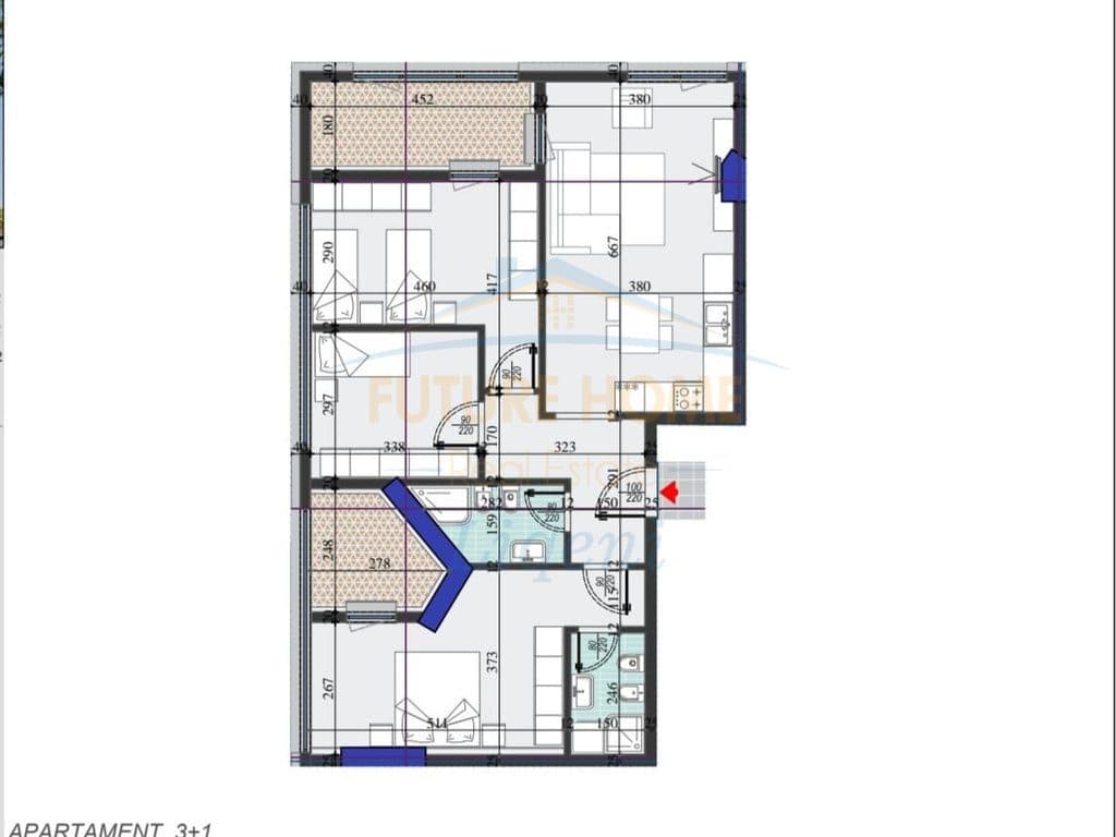 Shitet, Apartament 3+1+2, Colonnade Building, Rruga Dritan Hoxha, Tirane. 4