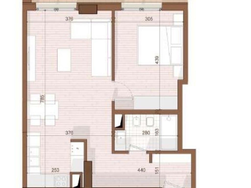 SHITET APARTAMENT 1+1 NE SHENGJIN 3