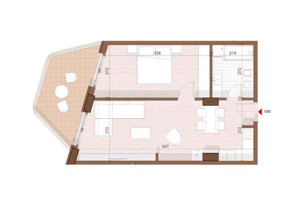 SHITET APARTAMENT 1+1 NE SHENGJIN 3