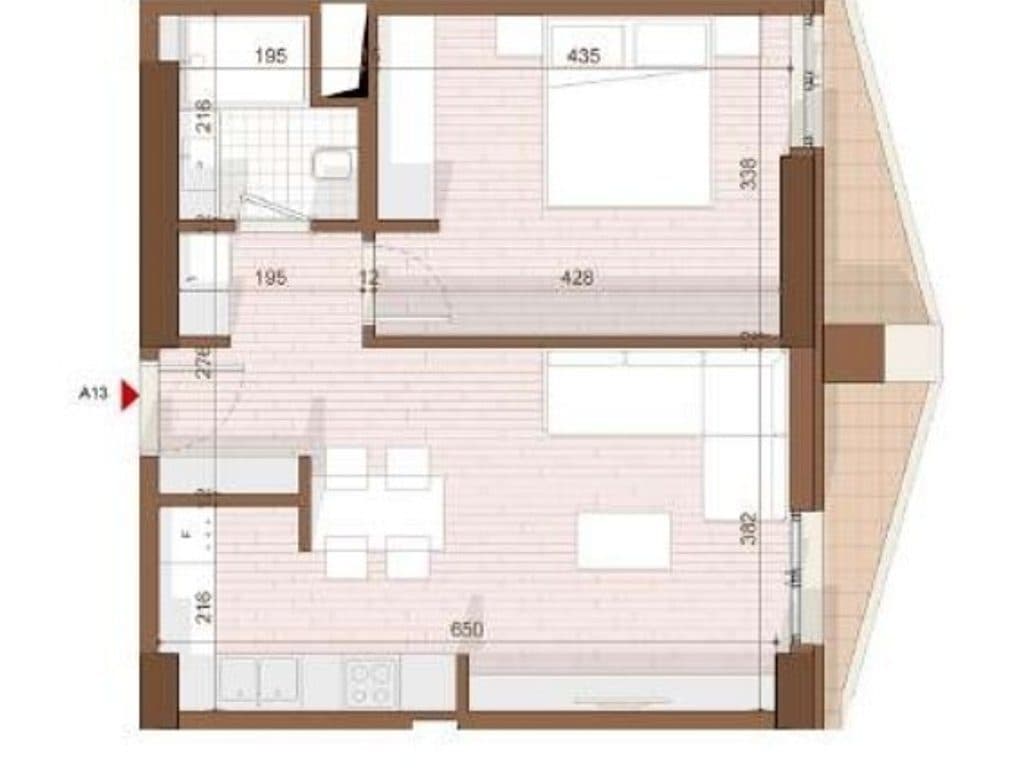 SHITET APARTAMENT 1+1 NE SHENGJIN 3