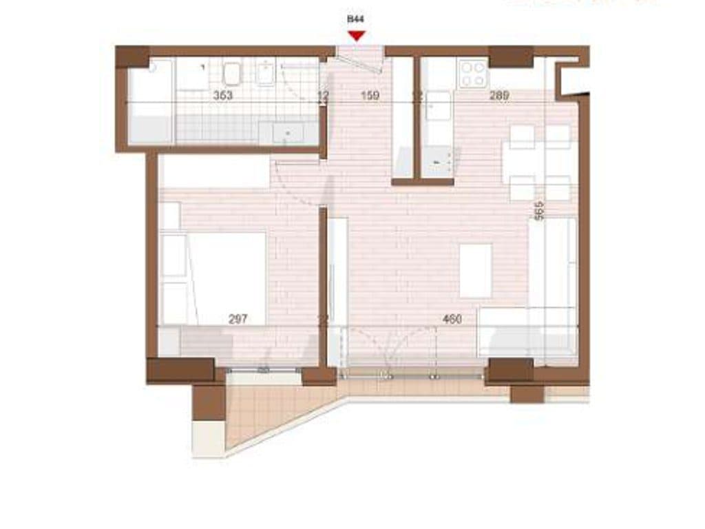 SHITET APARTAMENT 1+1 NE SHENGJIN 3
