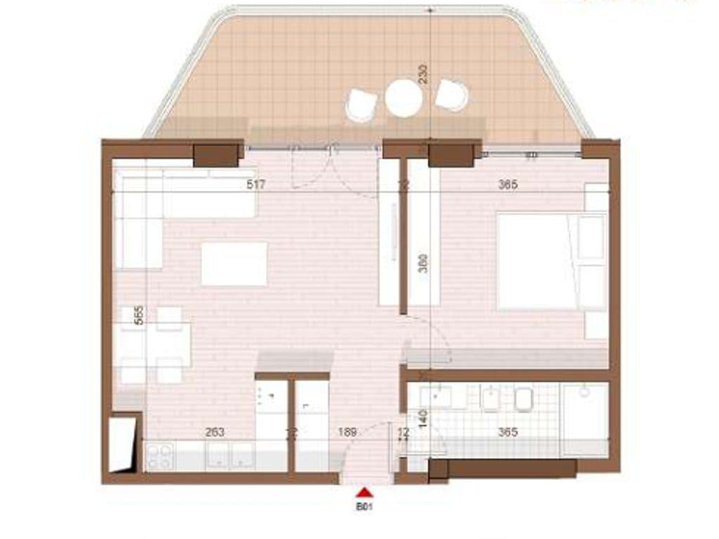 SHITET APARTAMENT 1+1 NE SHENGJIN 3