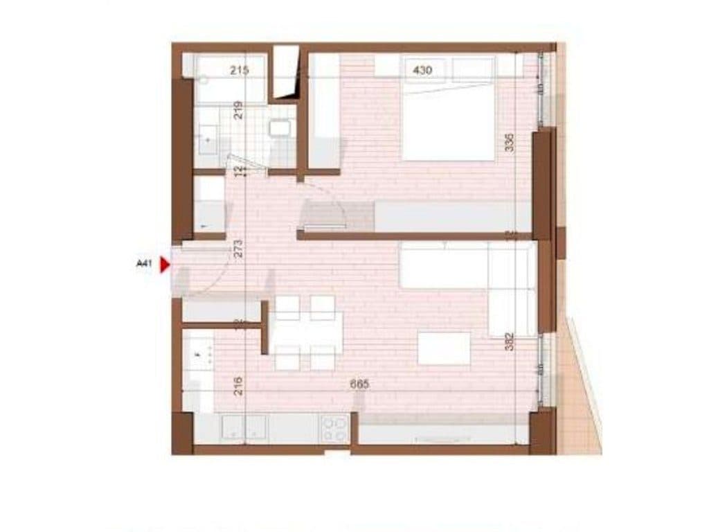 SHITET APARTAMENT 1+1 NE SHENGJIN 2