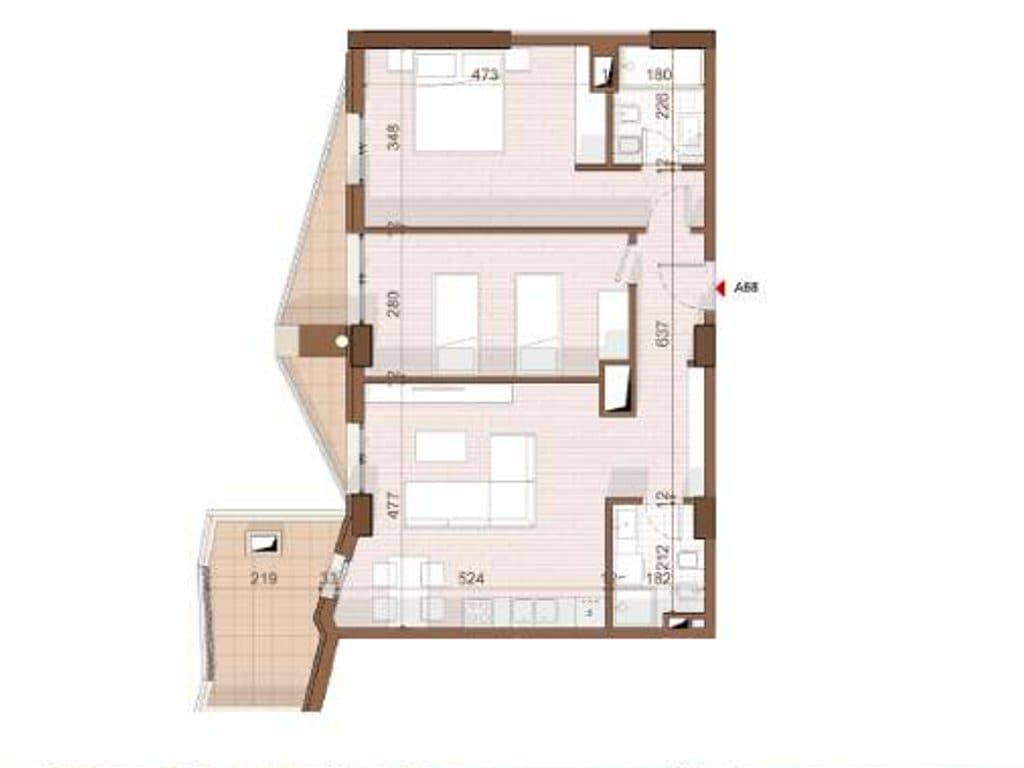 SHITET APARTAMENT 2+1+2+ VERANDE NE SHENGJIN 3
