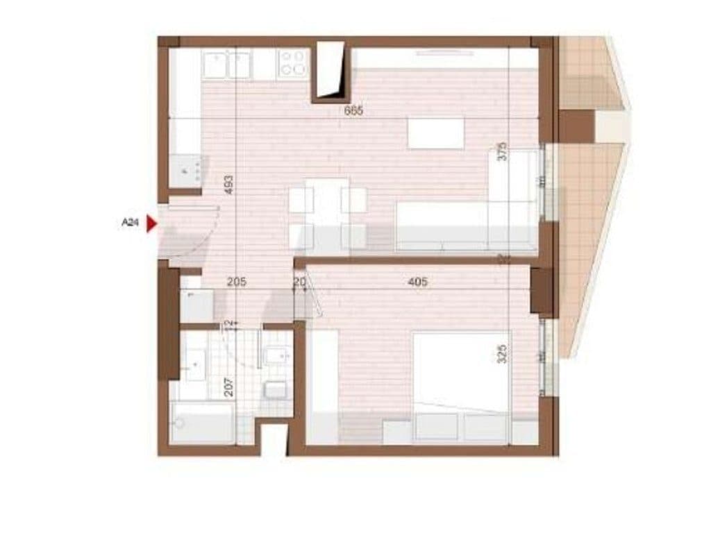 SHITET APARTAMENT 1+1 NE SHENGJIN 1