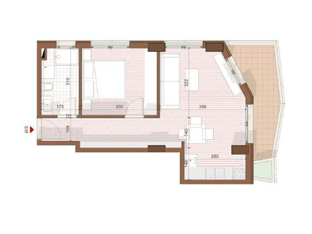 SHITET APARTAMENT 1+1+ VERANDE NE SHENGJIN 3