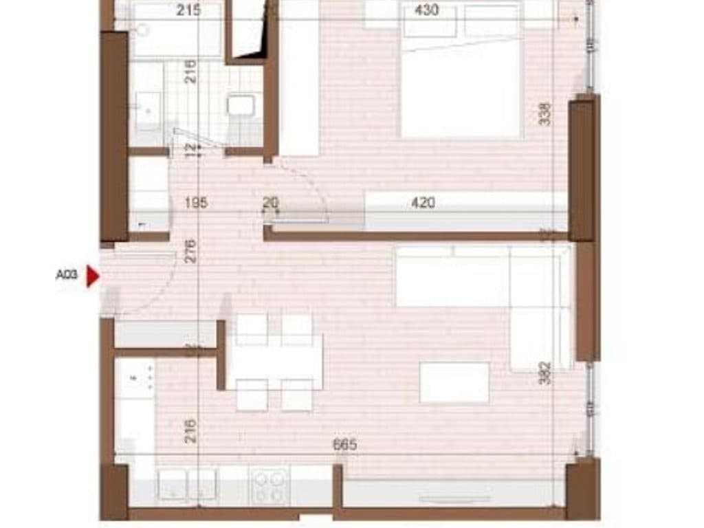 SHITET APARTAMENT 1+1 NE SHENGJIN 3