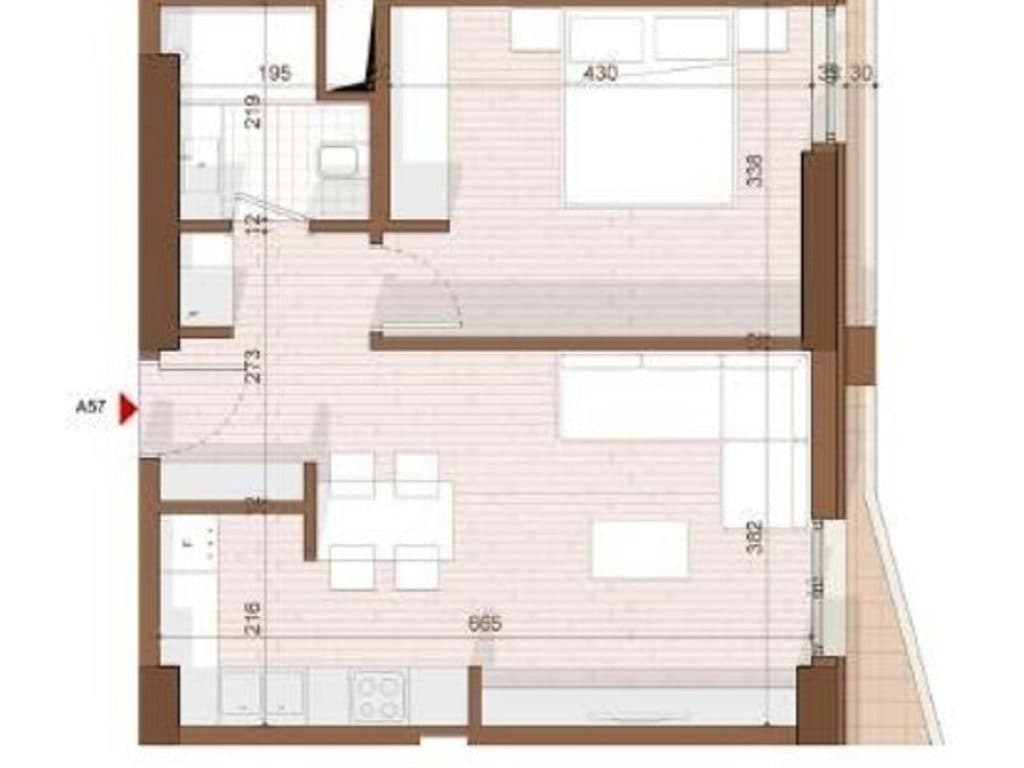 SHITET APARTAMENT 1+1 NE SHENGJIN 3
