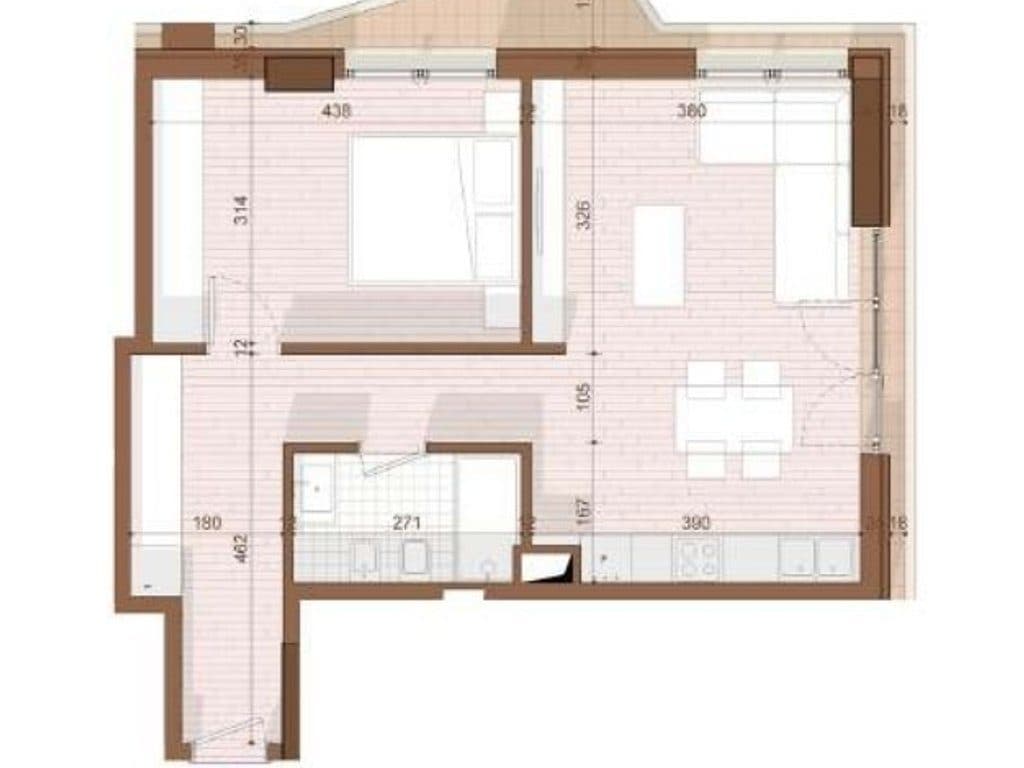 SHITET APARTAMENT 1+1 NE SHENGJIN 3