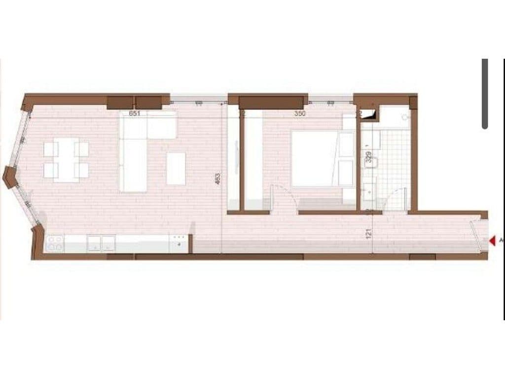 SHITET APARTAMENT 1+1 NE SHENGJIN 1