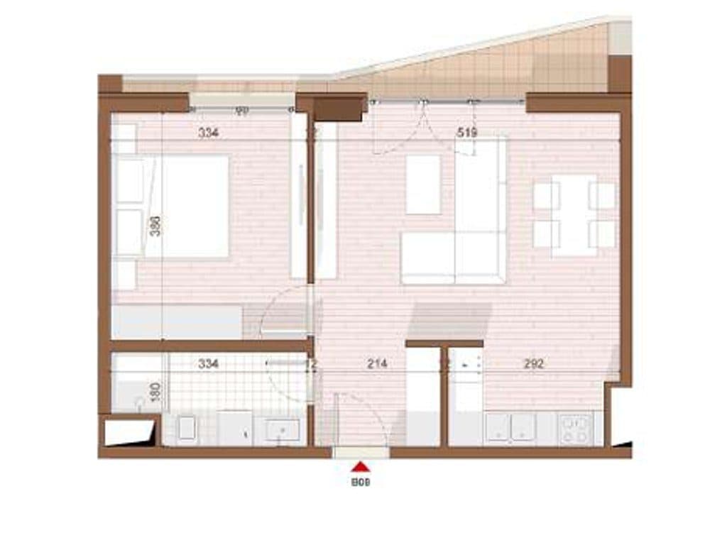 SHITET APARTAMENT 1+1 NE SHENGJIN