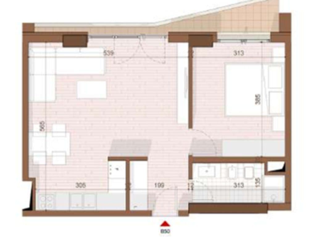 SHITET APARTAMENT 1+1 NE SHENGJIN 4