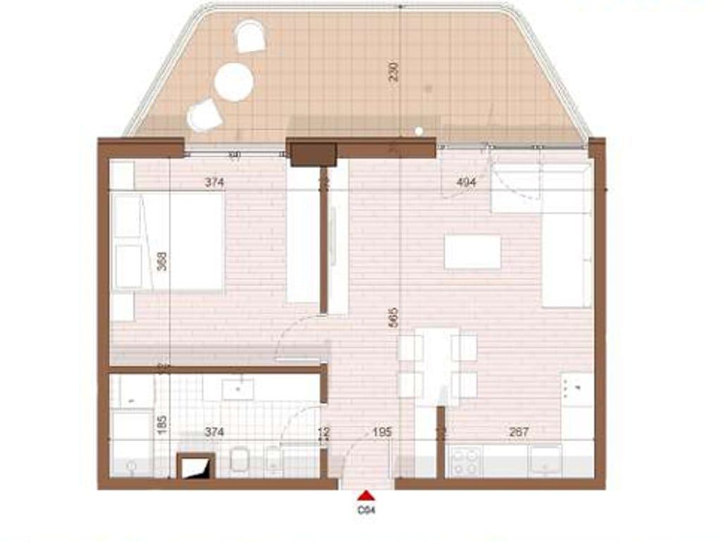 SHITET APARTAMENT 1+1 NE SHENGJIN 3