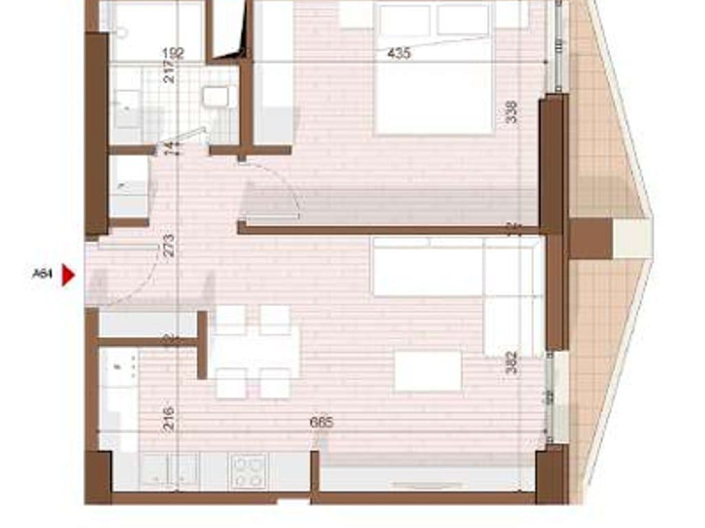 SHITET APARTAMENT 1+1 NE SHENGJIN 3