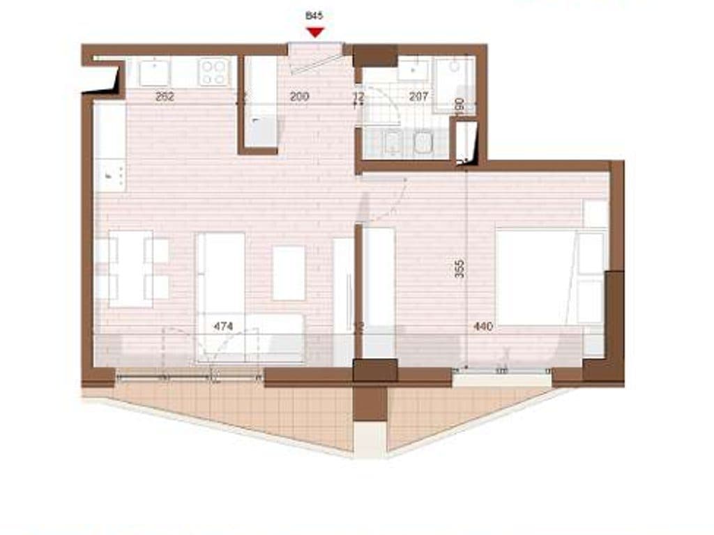 SHITET APARTAMENT 1+1 NE SHENGJIN 3