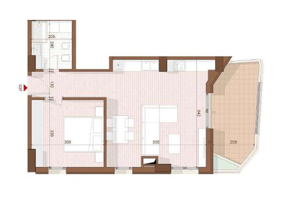 SHITET APARTAMENT 1+1+ VERANDE NE SHENGJIN 3