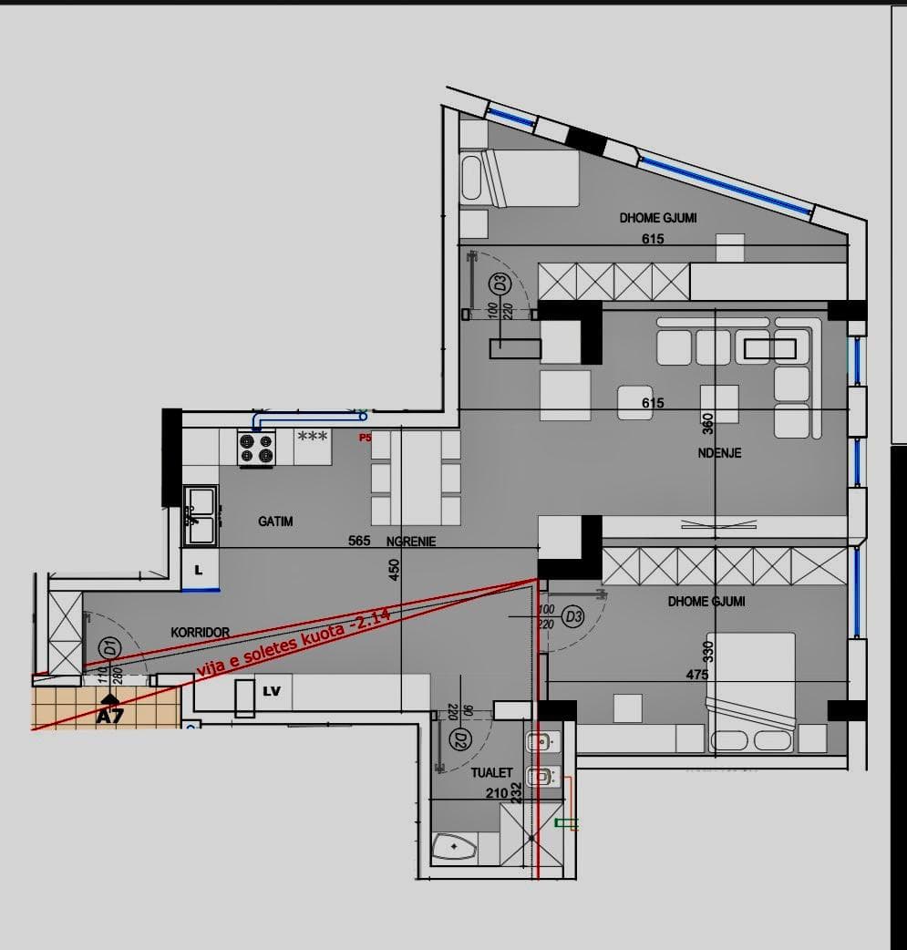 2+1 Apartment for Sale – Kodra 1 Residence 2
