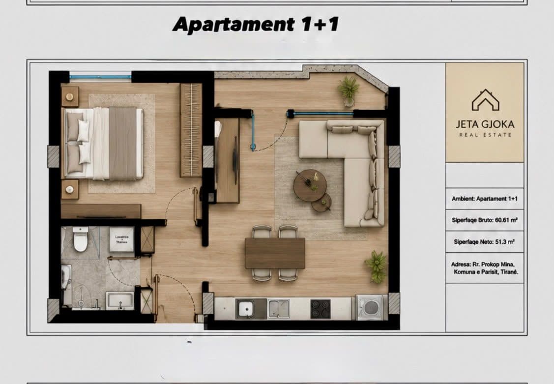 APARTAMENT1+1 PER SHITJE