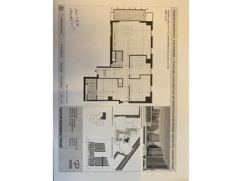 Apartament 3+1+2 për Shitje në Pajtoni Residence 4