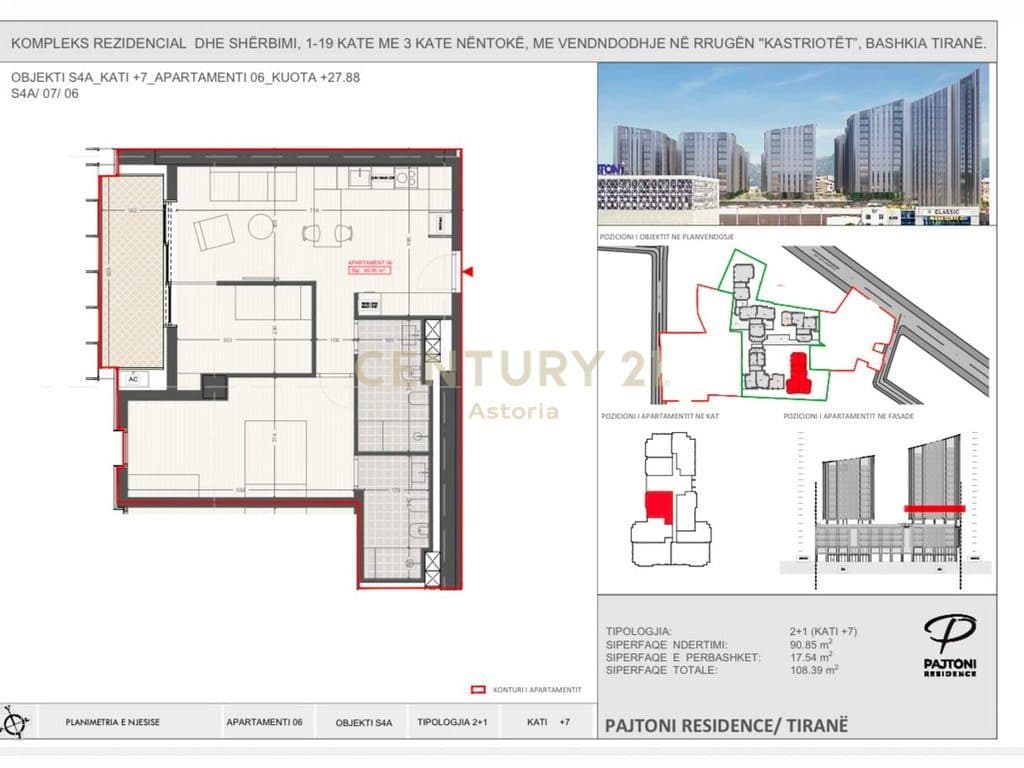 Apartament 2+1 për Shitje në Pajtoni Residence, Tirane 2
