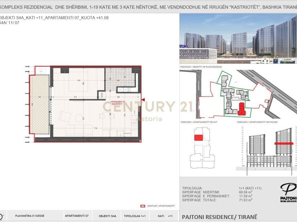 APARTAMENT 1+1 PER SHITJE NE "PAJTONI REZIDENCE", TIRANE 4