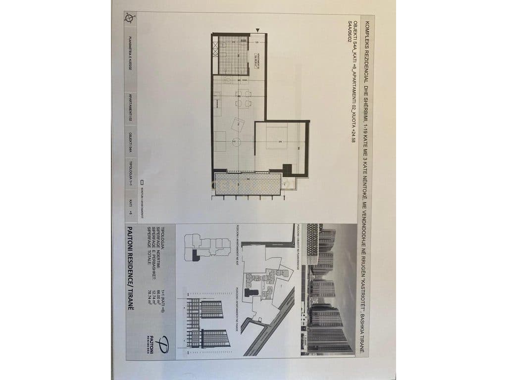Apartament 1+1 për Shitje në Pajtoni Residence 4