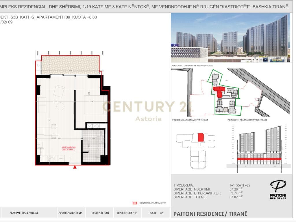 Apartament 1+1 për Shitje në Pajtoni Residence, Tirane 2