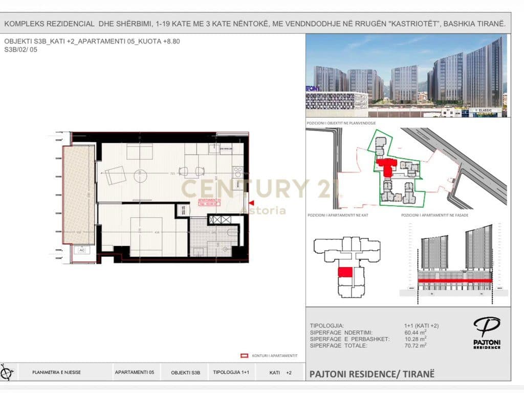 Apartament 1+1 për Shitje në Pajtoni Residence, Tirane 2