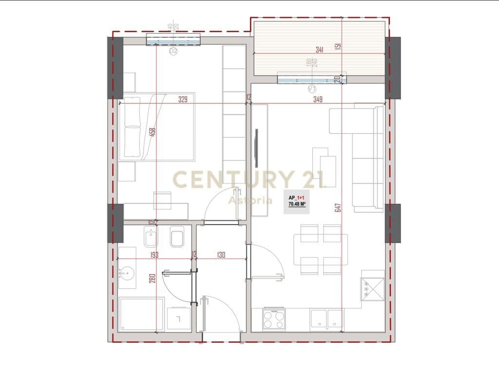 Shitet apartament 1+1 përballë Universitetit Bujqësor, Arborea Residence! 4