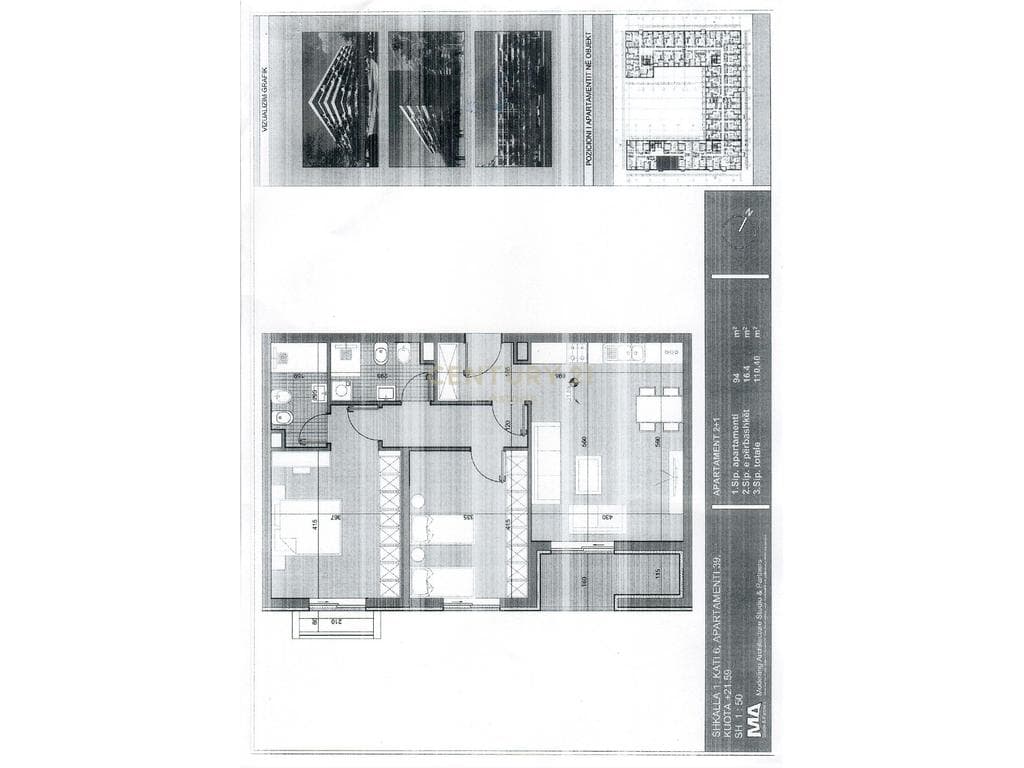 Shitet apartament 2+1+2 tek Riviera Residence ,Kamez 4