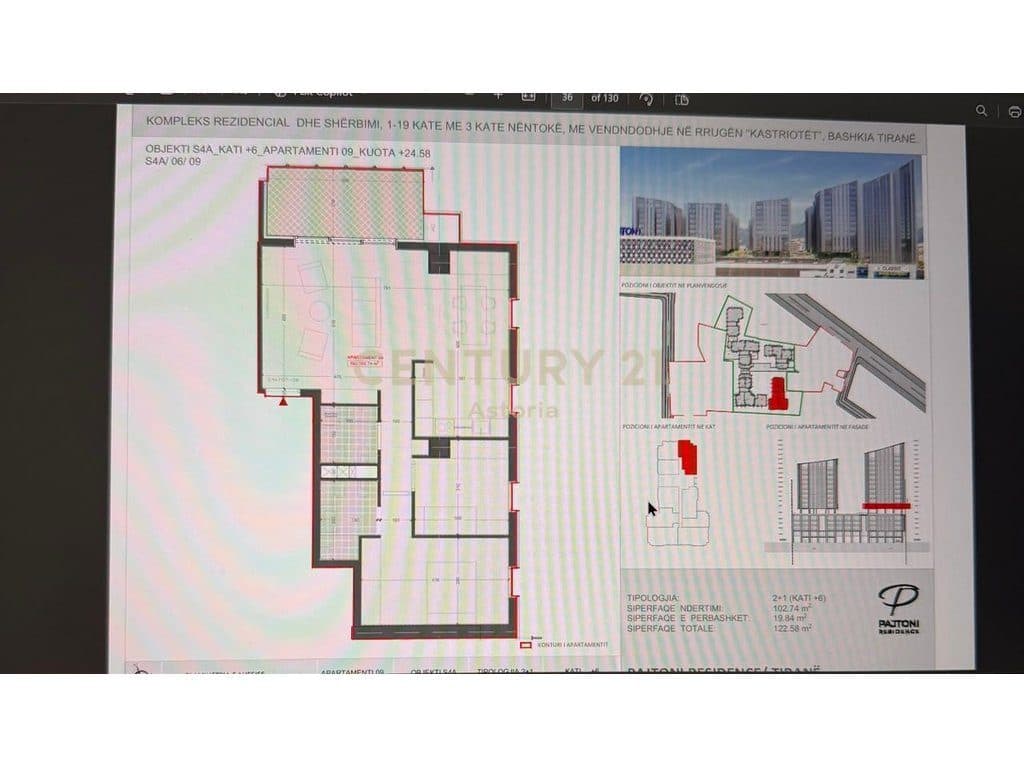 Apartment 2+1+2 for sale at Pajtoni Center. Payment in installments! 2