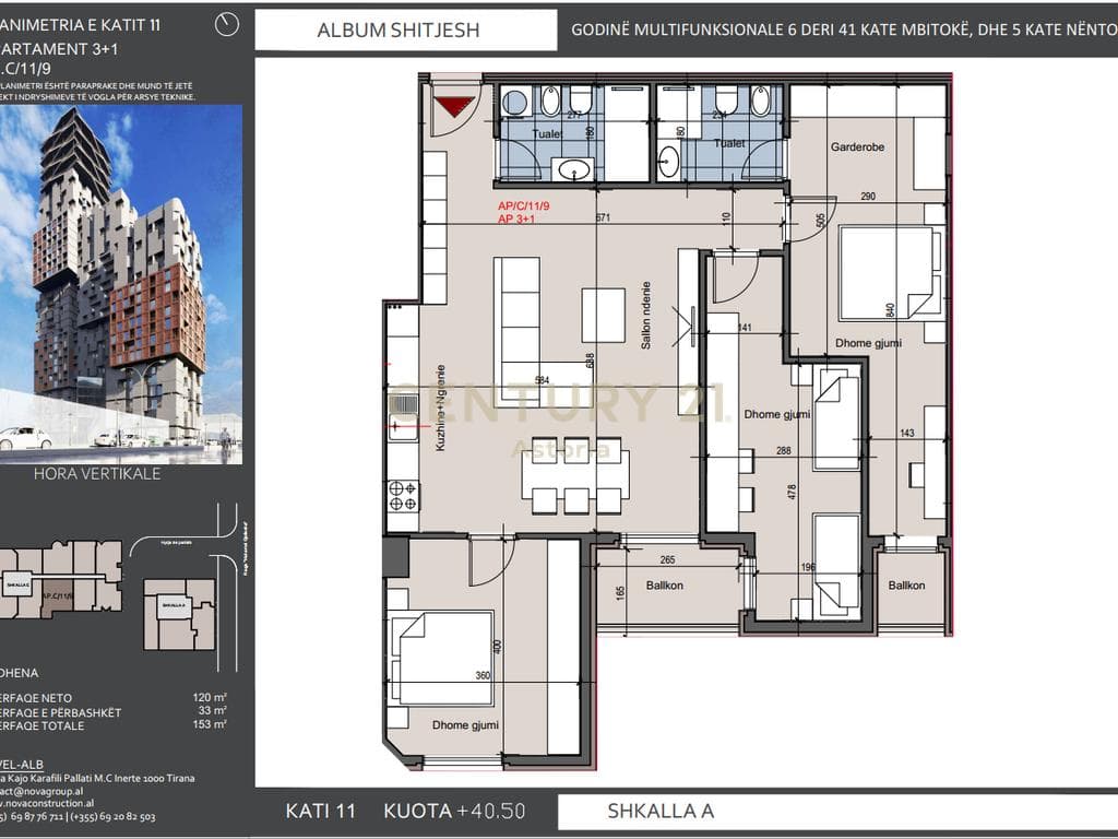 Apartment 3+1 for sale in the Hora Vertikale residence. 3