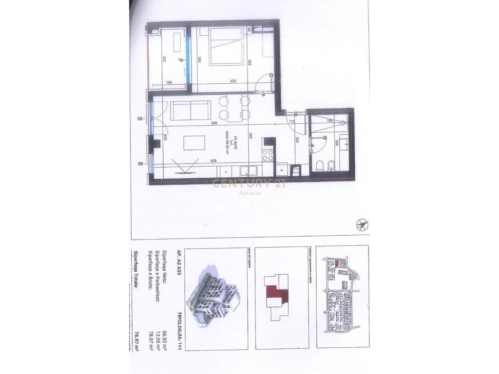 SHITET APARTAMENT 1+1 NE DHERMI, TE SQUARE VILLAGE. 3