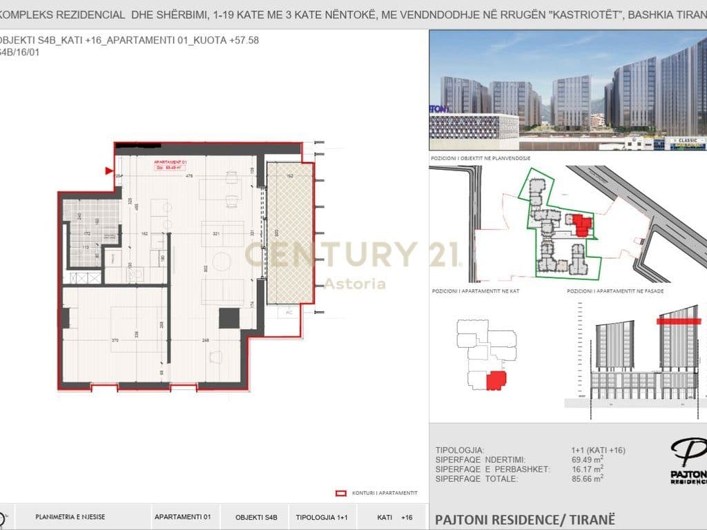 APARTAMENT 1+1 PER SHITJE NE "PAJTONI REZIDENCE", TIRANE 4