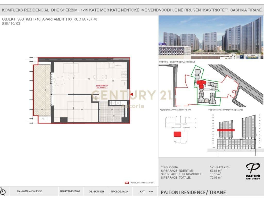 Apartament 1+1 për Shitje në Pajtoni Residence, Tirane 2