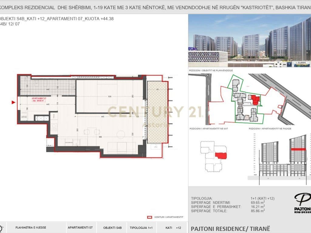 APARTAMENT 1+1 PER SHITJE NE "PAJTONI REZIDENCE", TIRANE 4
