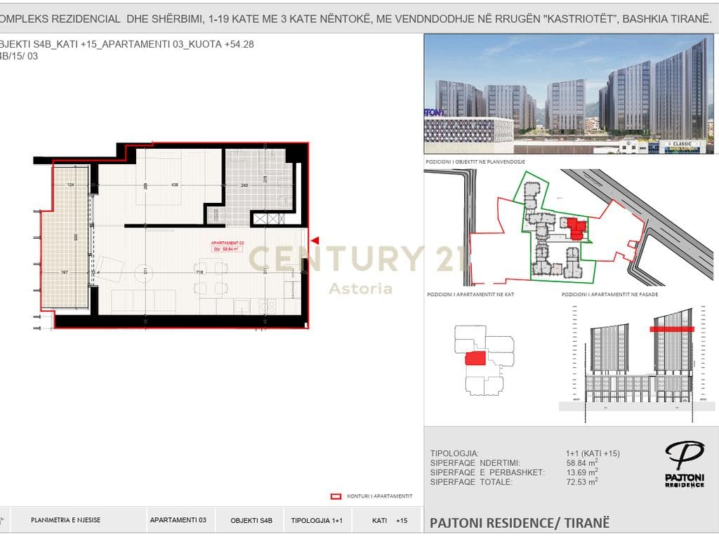 Apartament 1+1 për Shitje në Pajtoni Residence, Tirane 2