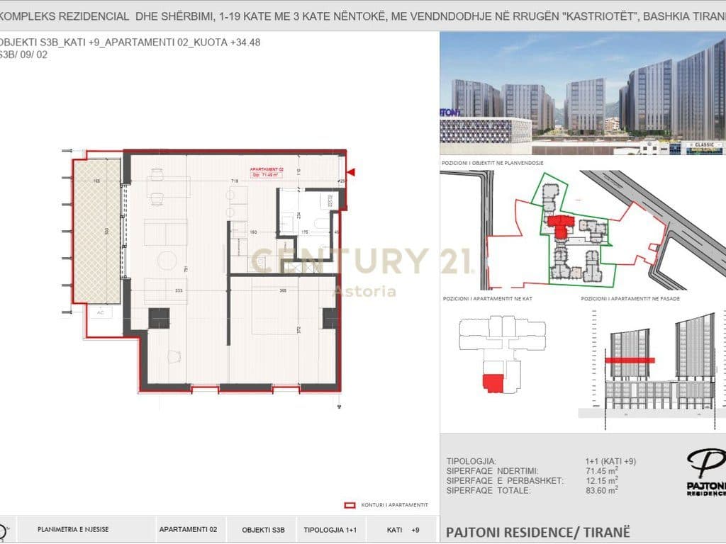 APARTAMENT 1+1 PER SHITJE NE "PAJTONI REZIDENCE", TIRANE 4