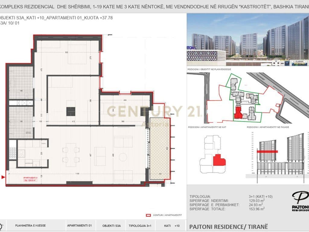APARTAMENT 3+1 PER SHITJE NE "PAJTONI REZIDENCE", TIRANE 4