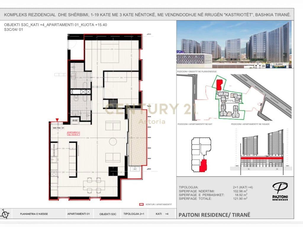 Apartament 2+1 për Shitje në Pajtoni Residence, Tirane 2