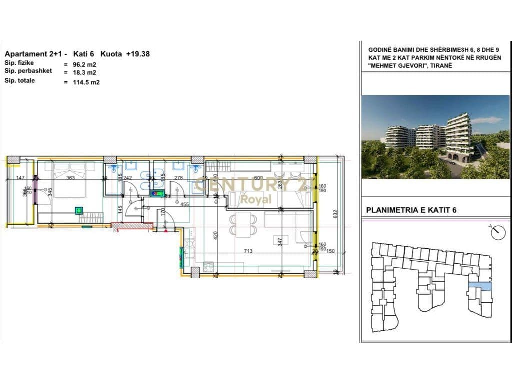 SHITET APARTAMENT 2+1+2 TEK ALUNA COMPLEX , PASKUQAN 3